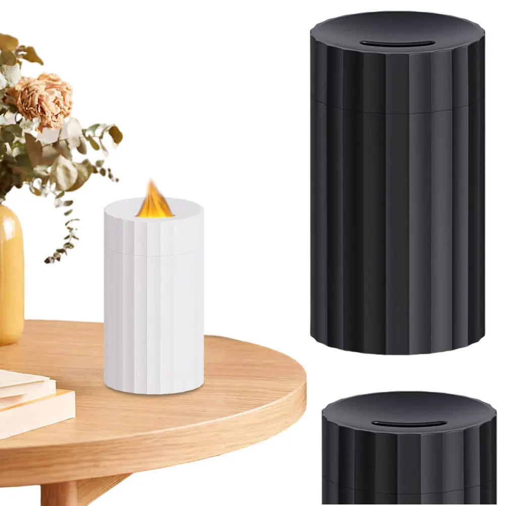 Colorful Flame Car Diffuser Humidifier Air Aroma Diffuser Humidifier 7 Flame Colors USB Aroma for Home Office Bedroom