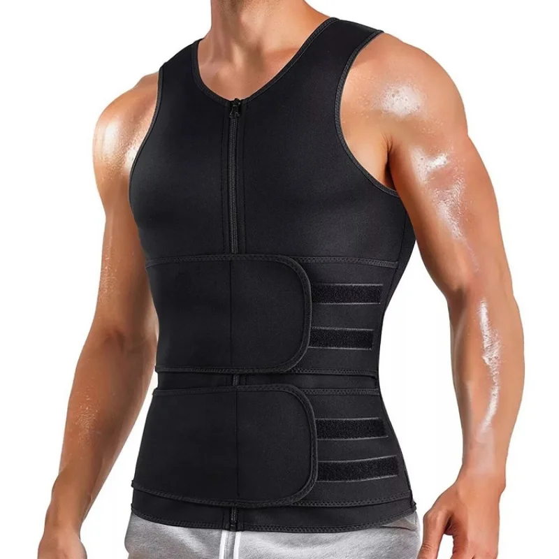 Men Body Shaper Waist Trainer Sauna Suit Sweat Vest Slimming Underwear