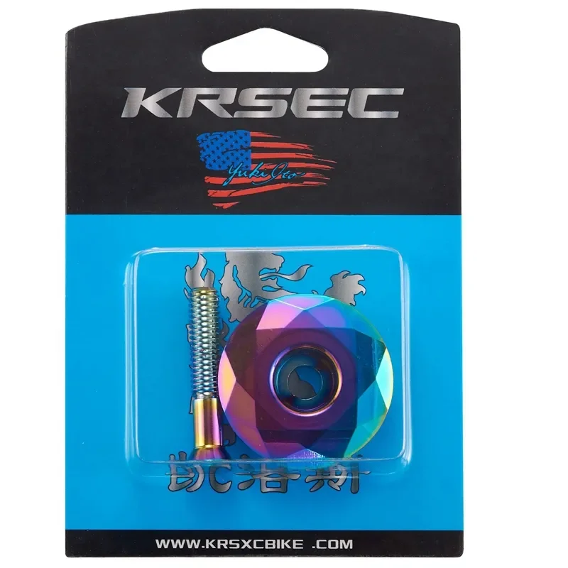 Krsec Mtb Stem Cap Bike Steering Box Cover Top Titanium Ultralight Bicycle Power Headset Cap Handlebar Table Topcap bike stem cap bicycle head cap
