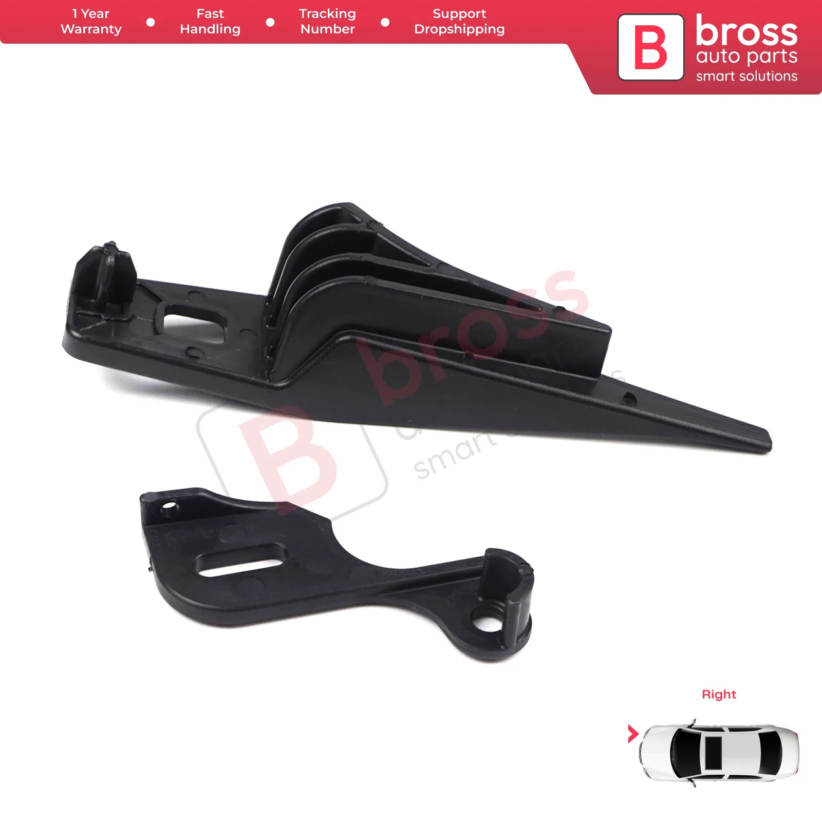 

BHL44 Headlight Holder Mount Repair Bracket Tab Set Right Side for Ford Fiesta MK6 CB1 CCN B299 B409 2008-2013 8A6113W029