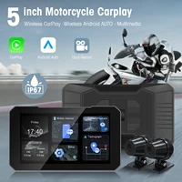 Touch Screen Motorcycle CarPlay Screen Navigation IP67 Waterproof Display Screen Portable Motorcycle Monitor Dual Camera Record - Image 2