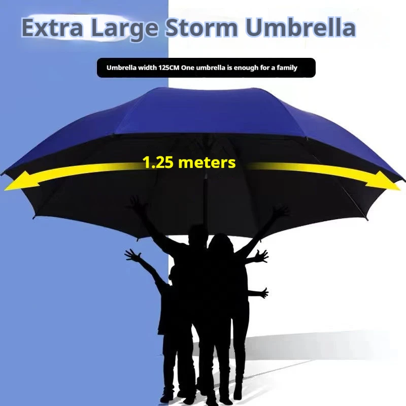 125CM Folding Umbrella Men Womens Windproof Umbrellas Fold Business Sun Rain Umbrella Travel Whole Family Umbrellas