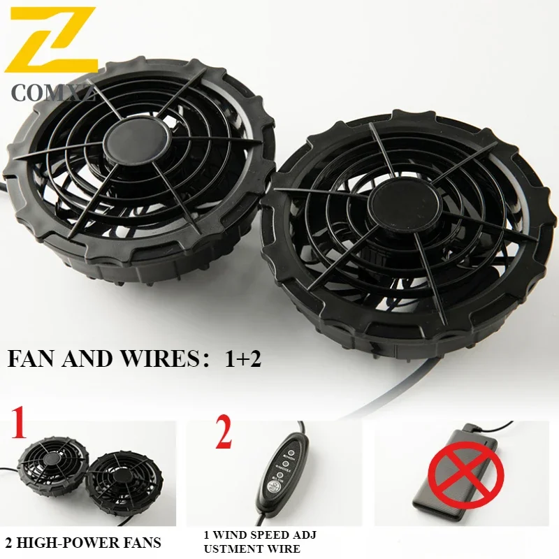 COMXZ Mens Long Sleeve Air Conditioner Jacket 4 Fan Cooling Work Wear for Electrician Fishing Outdoor Sun Protection Summer