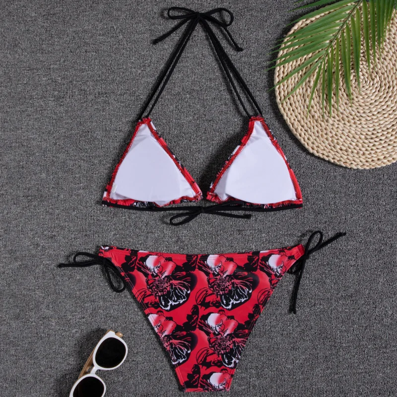 two piece bikini set 2022 New Sexy Swimwear Woman Swimsuit Bikini Push Up Bikini Set Bathing Suit Women Print Floral Beachwear Biquini Two Piece Suit string bikini set