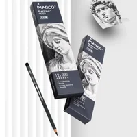 12Pcs Drawing Sketching Pencil Set Wooden Professional Art Pencil Graphite Shading Pencils for Beginners Artists School Supplies 6