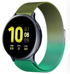 Sleek Milanese Loop Strap - Premium Universal Watchband Replacement, 20mm/22mm Adjustable Bracelet for 22mm (Green 2)