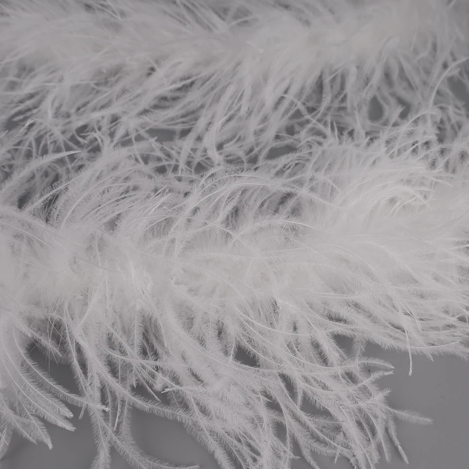 Feather Trim Ostrich Feathers Boa Shawl Wedding Dress Decor 2m Thick 6 Layers ostrich feathers