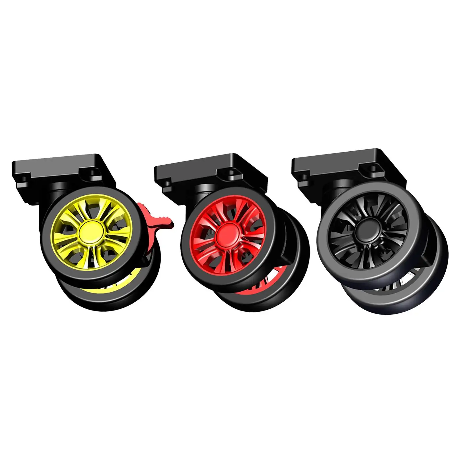 

2x Luggage Suitcase Replacement Wheels with Brake Caster Wheels for Trolley