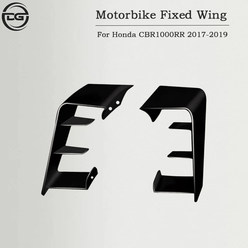 

Фитинги для HONDA CBR1000RR CBR 1000RR 2017 2018 2019 фиксированные крылья ветра CBR1000 RR обтекатель мотоцикла крыло аксессуары черный