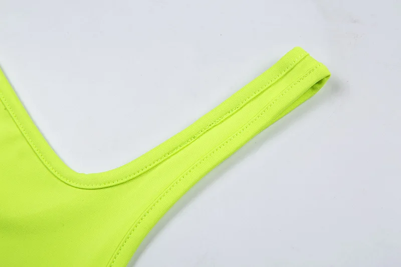 cream camisole Neon Green Solid Sexy Camis Women Fashion Slash Neck Party Club Streetwear Female Crop Tops 2019 Summer camisole women's