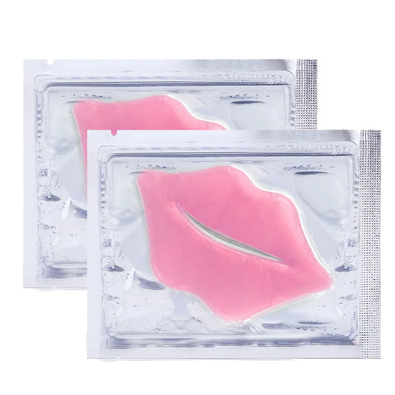 5pcs Crystal Collagen Lip Mask Lips Plumper Pink Lip Patches Moisture Essence Firming Korean Cosmetics Skin Care for Beauty