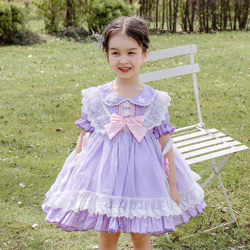 Summer Girls' Short Sleeve Dress Lolita Children's Skirt Lolita Princess Dress Children's Wear