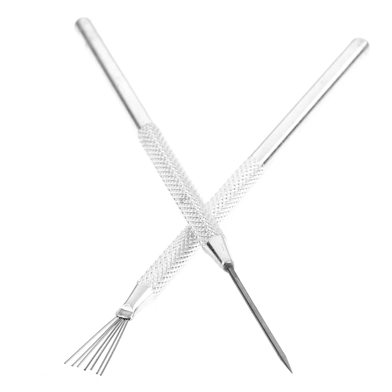 Pottery tools 1 x feather pin + 1 pro needle wire texture set brush for ceramics modeling