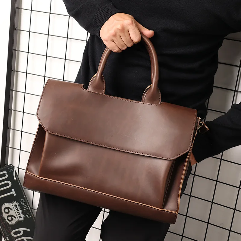Vintage Design Satchels Men Crossbody Bags Daily Work Men's Messenger Bag  Shoulder Bag Laptop Bag Simple Lightweight Briefcase - AliExpress