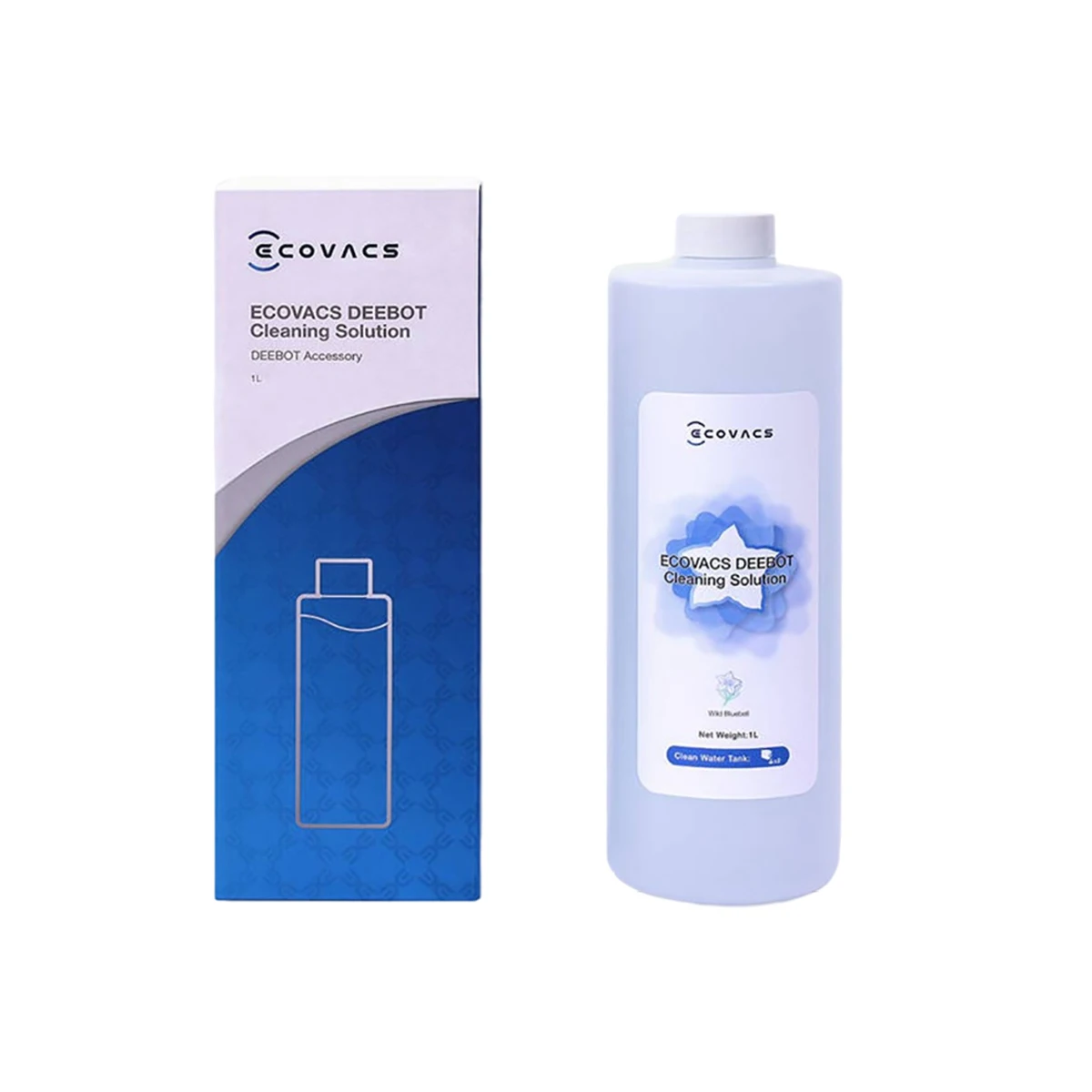 Fluido de Limpeza Original para Ecovacs Deebot x1 Omni Blue Camanula Fragrance 1l