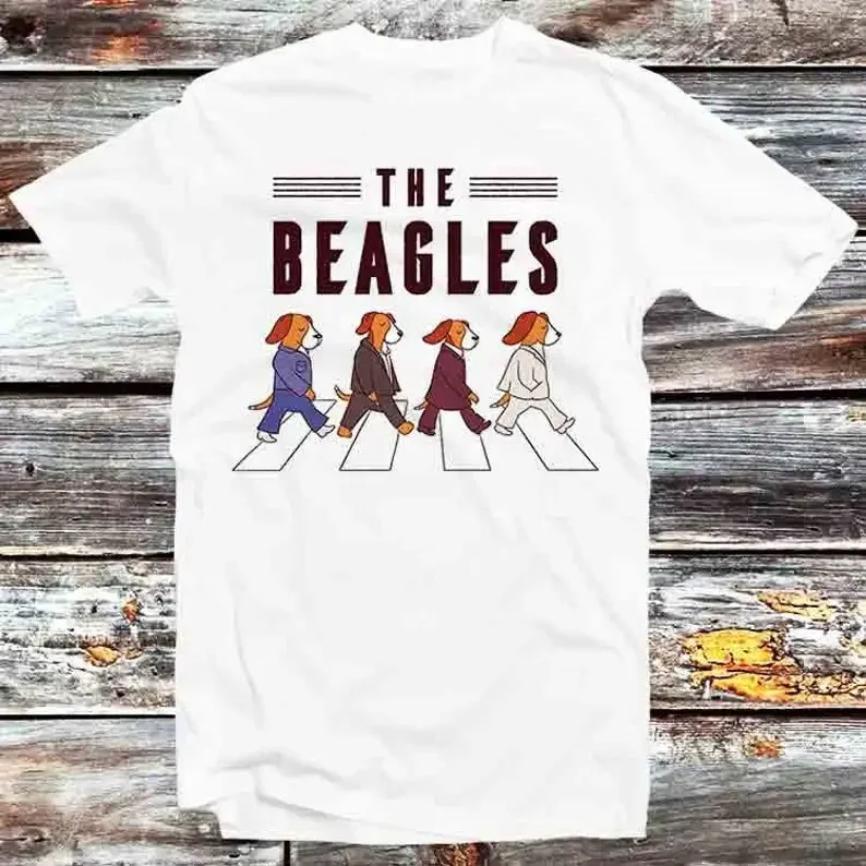 

Футболка с изображением Бигля, собаки, Винтажная футболка в стиле ретро, крутой подарок для мужчин и женщин, футболка унисекс с изображением мультяшного аниме B371