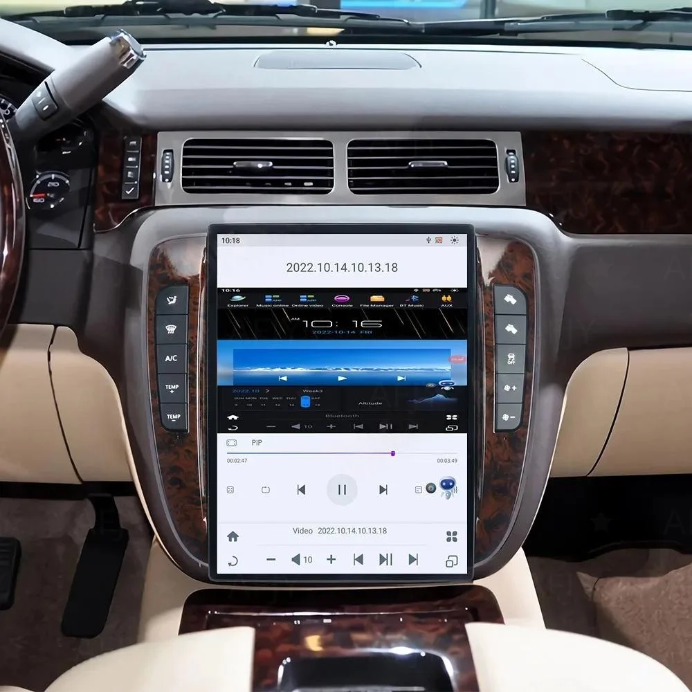 Schermo Touch da 13,8 Pollici con Android 13 per GMC Yukon/Chevrolet Suburban/Tahoe 2007-2013, Navigatore GPS per Auto, Lettore Multimediale, Unità di Controllo - Image 4