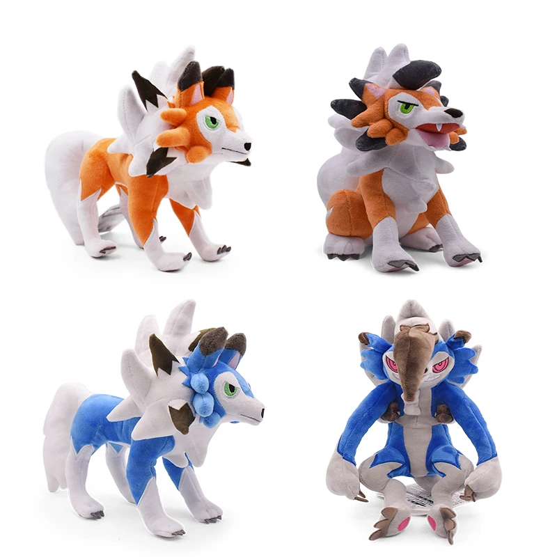 6 Styles Lycanroc Pokemon Plush Toys Midnight Midday Dusk Form Shiny Lycanroc Restore Anime Classic Characters Stuffed Doll