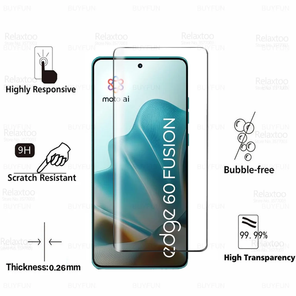4-in-1 Tempered Glass Camera & Screen Protector with Curved Glass Edge