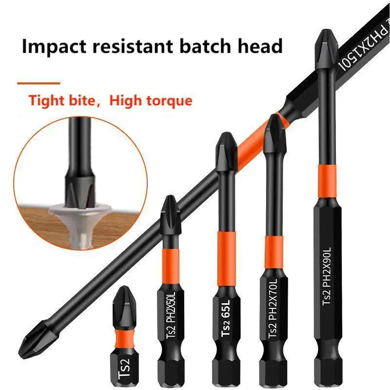 

Freeshipping 1/4" Hex Shank Magnetic Cross PH2 Bit Set S2 Alloy Impact Batch Head Screwdriver Bit Anti Non-slip Hand drill Tools