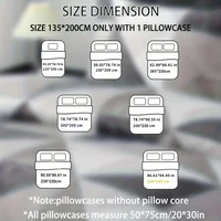 2/3 pièces ensemble de housse de couette en polyester imprimé abstrait doux et respirant, 1 housse de couette + 1/2 taies d'oreiller (pas de drap inclus) 3