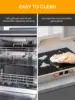 Cooktop 2 Burners, Double Induction Hot Plate with Removable Iron Cast Griddle Pan Non-stick, Independent Temperature Control,To 5