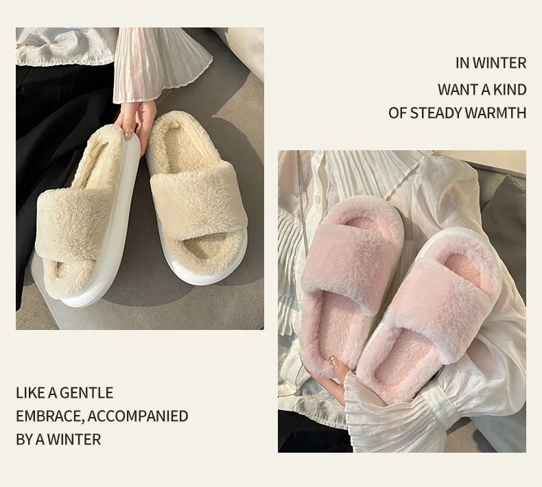 Women's Winter House Fluffy Slippers - true deals club