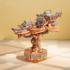 DIY 3D Wooden Puzzle Wind Voyager Miniature Model Kits Mechanical Gear Rotation Puzzles for Friends Birthday Gifts Home Decor 1