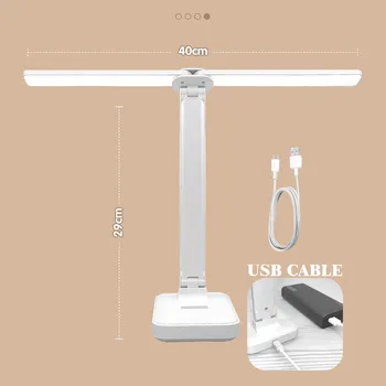 LED Desk Lamp USB Rechargeable Table Lamp 3 Levels Dimmable Touch Desk Lighting Eye Protection Foldable For Bedroom Desk Light 5