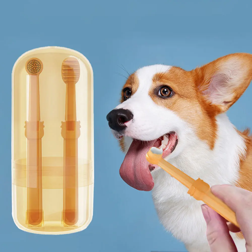 

Super Soft Tooth Brush Oral Cleaning Pet Toothbrush Remove Bad Breath Tartar Tooth Brush Dogs Cats Oral Care Mouth Cleaner