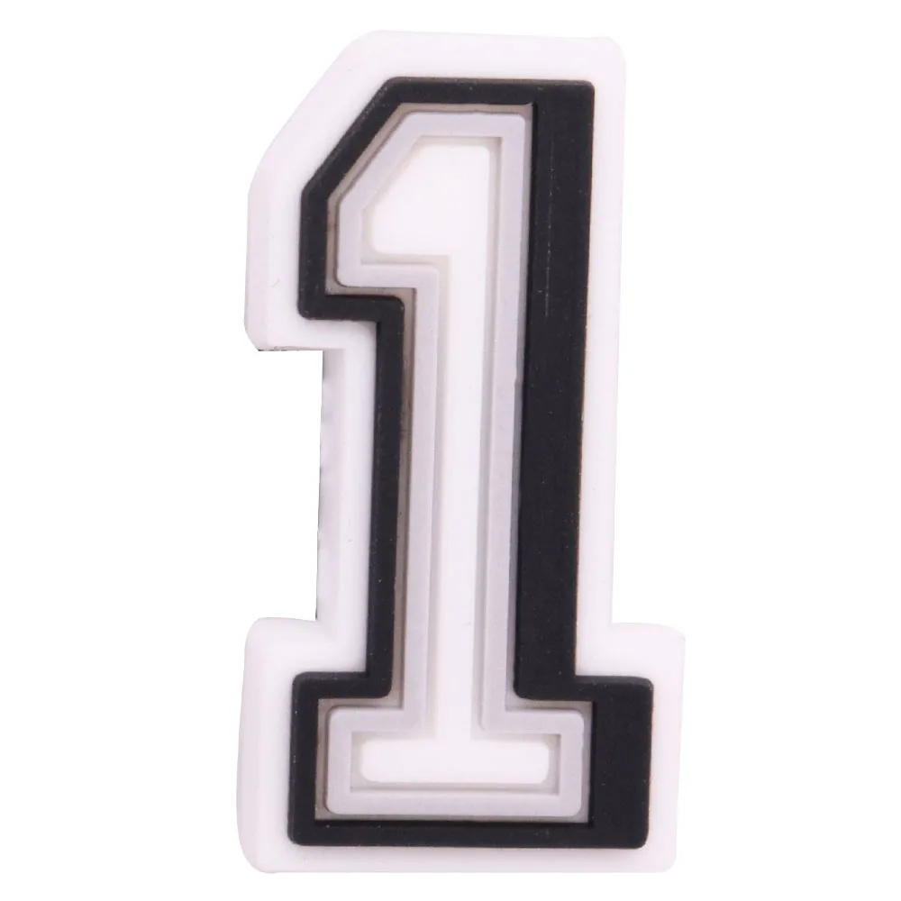 Good Quality 1PCS Mix Different Arabic Numbers PVC Boys Girls Shoe Button Charms Decorations DIY Birthday Gifts