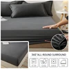 Cotton Fitted Sheet With Elastic Bands Non Slip Adjustable Mattress Covers For Single Double King Queen Bed Cover 140/160/200CM 4