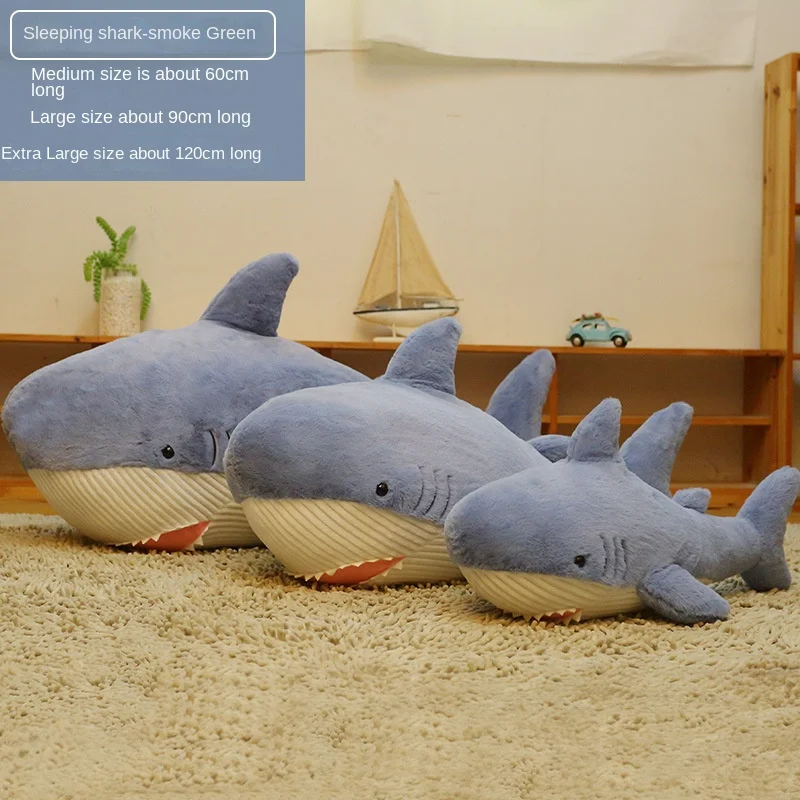 Cute Shark Plush Toy Soft Stuffed Speelgoed Animal Reading Pillow for Birthday Gifts Cushion Doll Gift