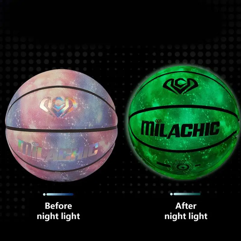 Fantecia Fluorescence Pallone da calcio Taglia 5, pallone da calcio in pelle fosforescente per allenamento e giochi, pallone da calcio illuminato con pompa per giovani e bambini