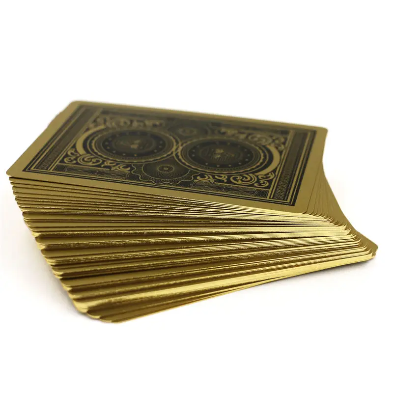 Playing Cards Plastic Playing Cards Poker Set 24K Gold Silver PVC Full Plastic Waterproof Durable Poker Game Deck Magic Professional