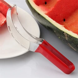 Premium Stainless Steel Watermelon Slicer & Fruit Salad Cutter Tool (1Pcs Red)