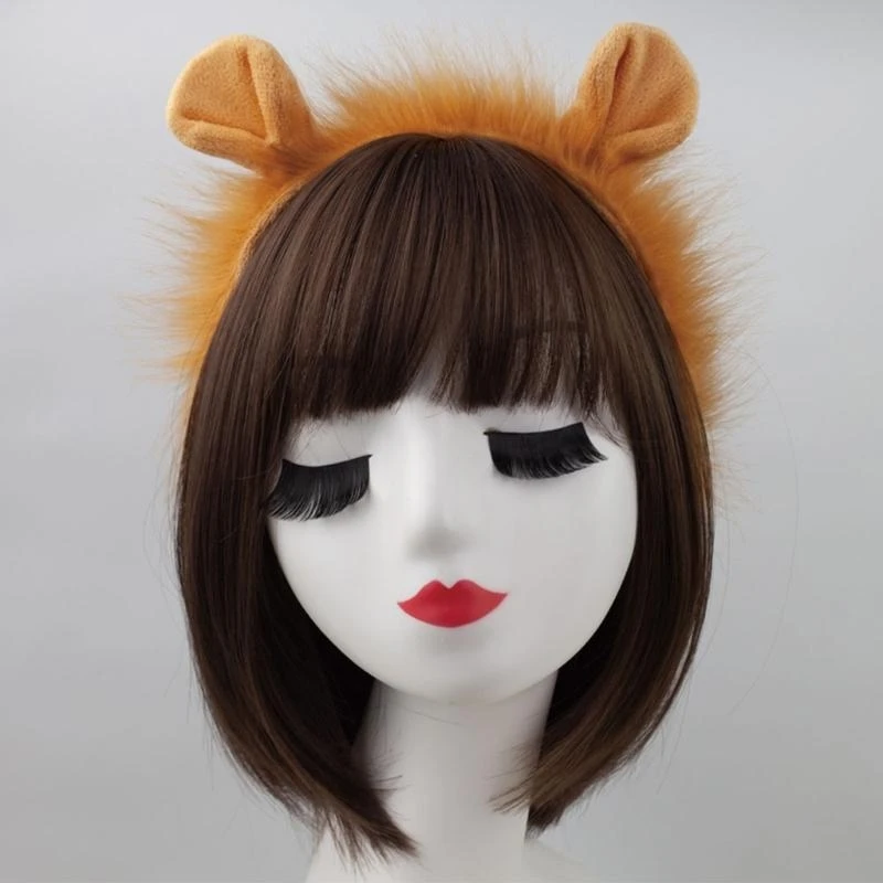 Halloween Lion Dress up Costume Set for Kid Birthday Party, Halloween Lion Dress up Costume, Hairband, Tail, Bowtie