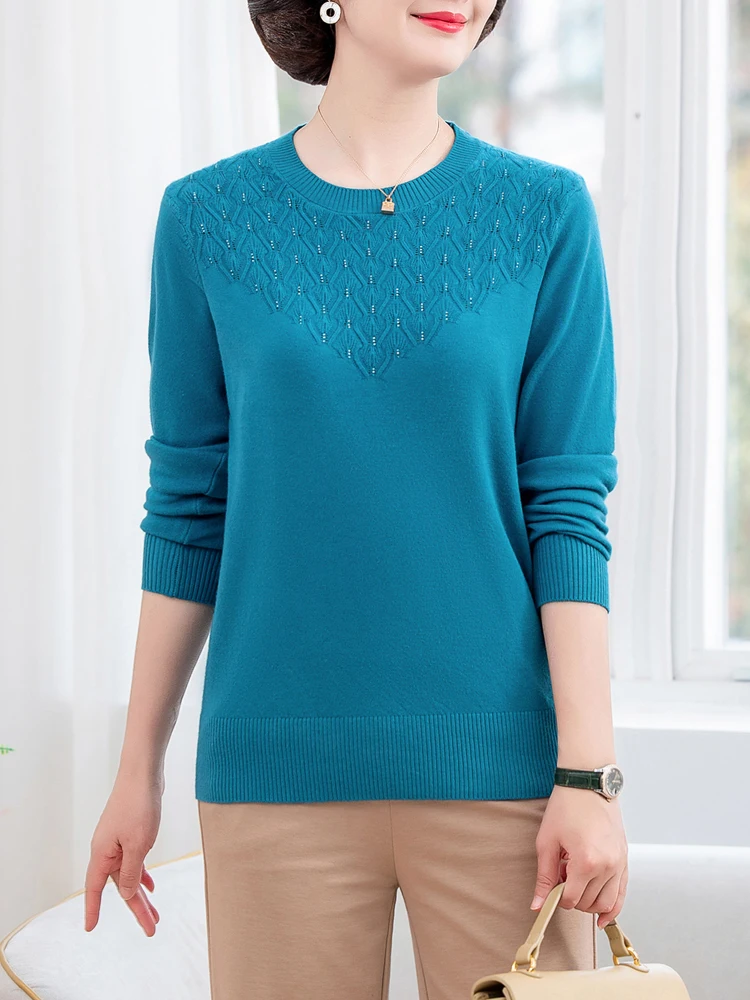 

High Quality O Neck Sweater Women Autumn Spring Korean Fashion Pullover Femme Women Clothing Causal Sweaters For Women