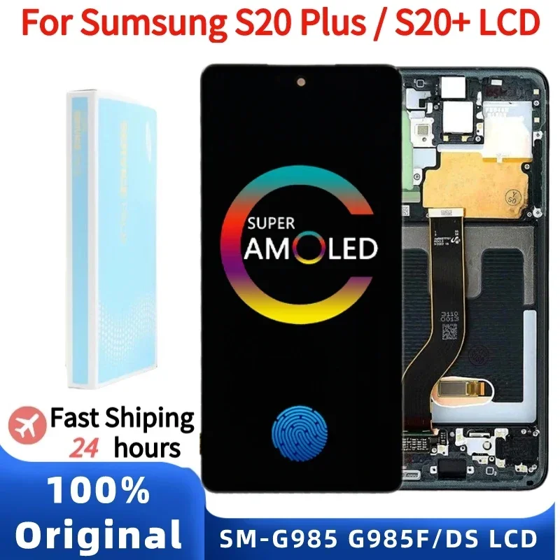 

ЖК-дисплей S20 + Super AMOLED для Samsung Galaxy S20 Plus G985F G985A G985U, сенсорный дигитайзер в сборе с дефектом, оригинал