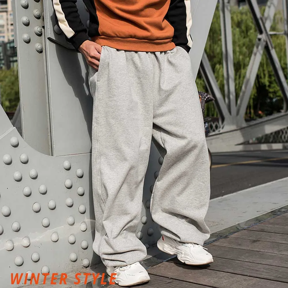 Pantalon De Jogging Homme Large été Hiver – Coupe Baggy, Doublé Polaire, Poches, Taille élastique - 5