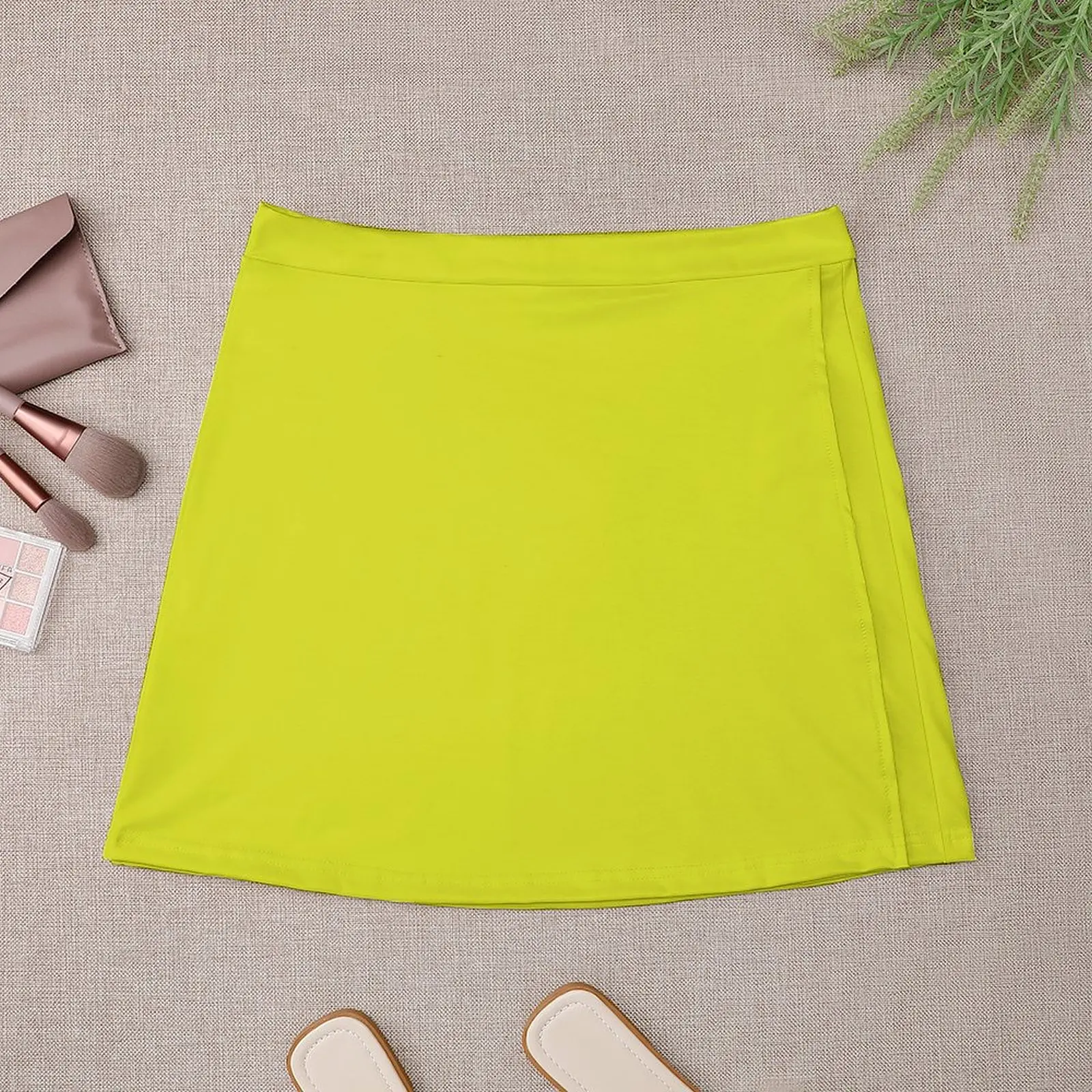 Chartreuse (Traditional) Mini Skirt luxury women skirts luxury women's skirt mini skirt for women