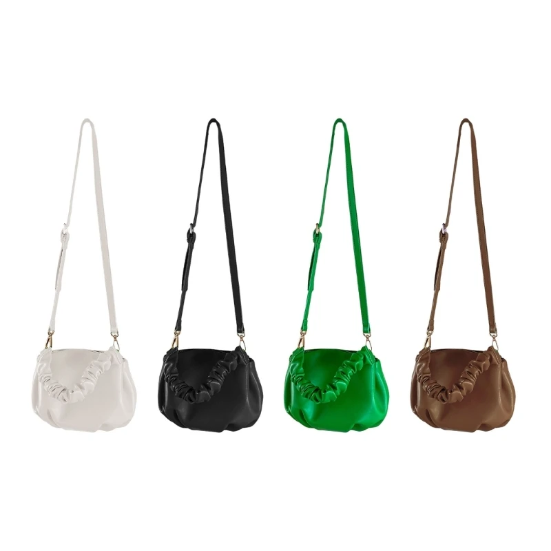 Ruched Design Satchel Bag Korean Pleated Bag Handbags