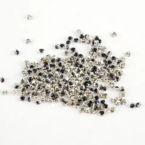 

240pcs 4mm Sewing Crystal Glass Sew on Rhinestone With Silvery Claw For Clothes Craft Decoration