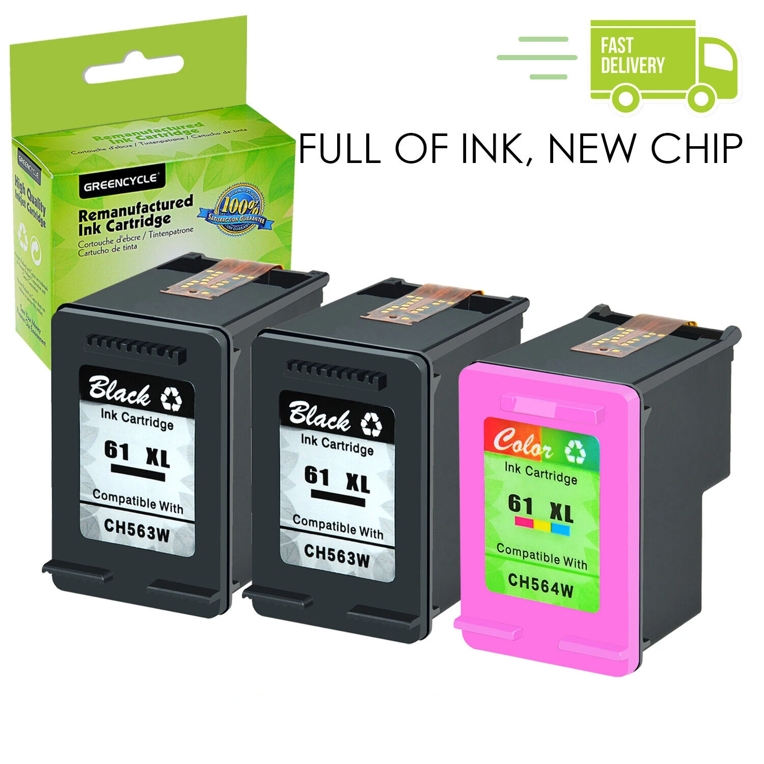 Cartuccia D'Inchiostro Rigenerata Di Colore Nero Nineleaf 61Xl Compatibile Per Hp Deskjet 1010 Hp Envy 4500 5530 5531 5532