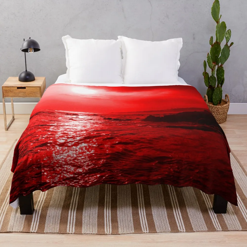 

Пляжное одеяло Red Sunset с Бали, Индонезия, пушистое тонкое одеяло, зимнее одеяло на заказ