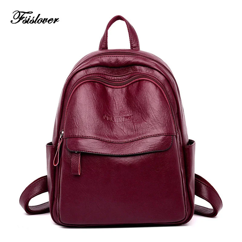 

100% Genuine Leather Women Backpack Female Casual Multifunction School Bag Designer Shoulder Bag Women Travel Backpack mochila