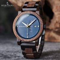 Men's Quartz Watch Simple Fashion New Couple Wooden Watch BOBOBIRD Top Brand Timepieces Week Date Display Custom Unique Gift Box 1