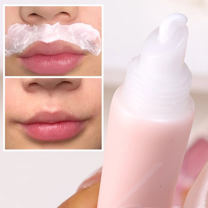 

Effective Lip Hair Remover Men Women Painless Hydrating Soothing Lip Hair Removal Cream Moisturizing Gel Epilation Skin Care Set