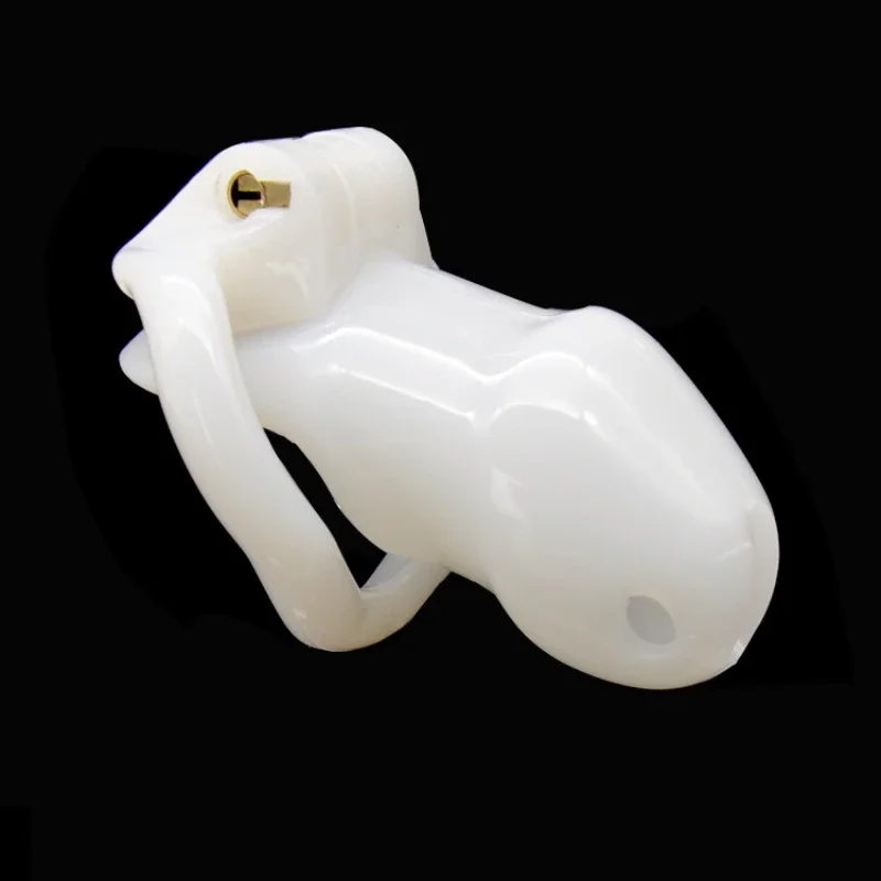 Penis Chastity Cage Sex Toys Resin Male With 4 Penis Rings Chastity Lock for Men 18+