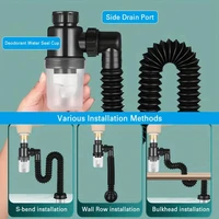 1PC Washbasin Drain Pipe Insect Proof Odor Proof Blockage Proof And Leak Proof Water Dispenser Washbasin Drainage Pipe 2